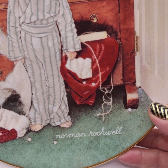Gorham Christmas Norman Rockwell Collectors Plate - Picture 2 of 6